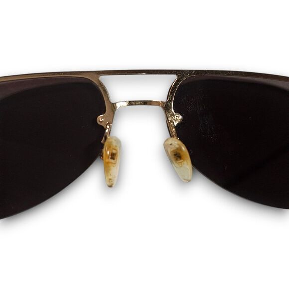 Gucci Aviator Style GG Gold Metal Frame & Black Lens Vintage Sunglasses w/ Case - Picture 7 of 12